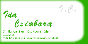 ida csimbora business card